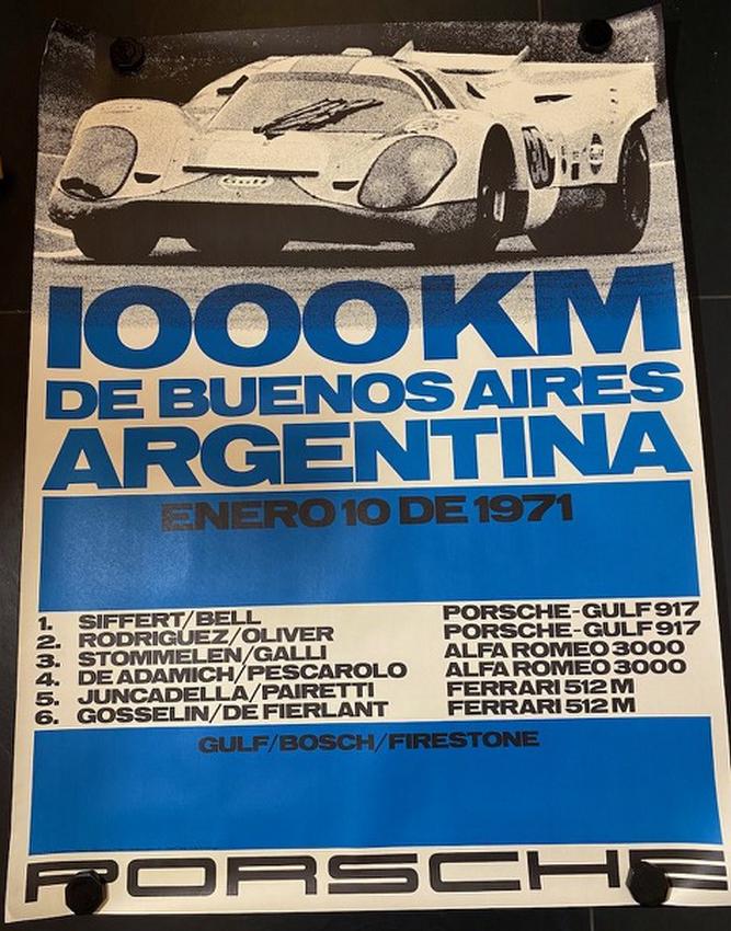 PORSCHE ARGENTINA 917 GULF 100x76cm