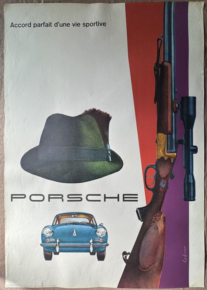 Porsche 1973 25 jahre 101x76cm vendu GAVELLE
